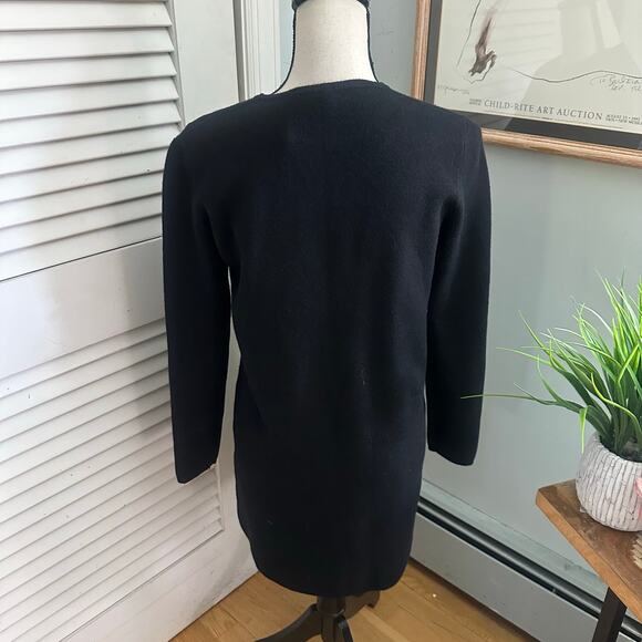 OLIVIER GOUREAU Sweater Dress Womens *Small Black Long Sleeve Sheath Minimalist - Picture 4 of 10